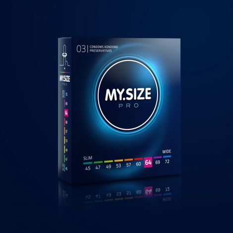 Уцінка! Презервативи - My.Size Pro 64, 3 шт. (прим'яте упакування)