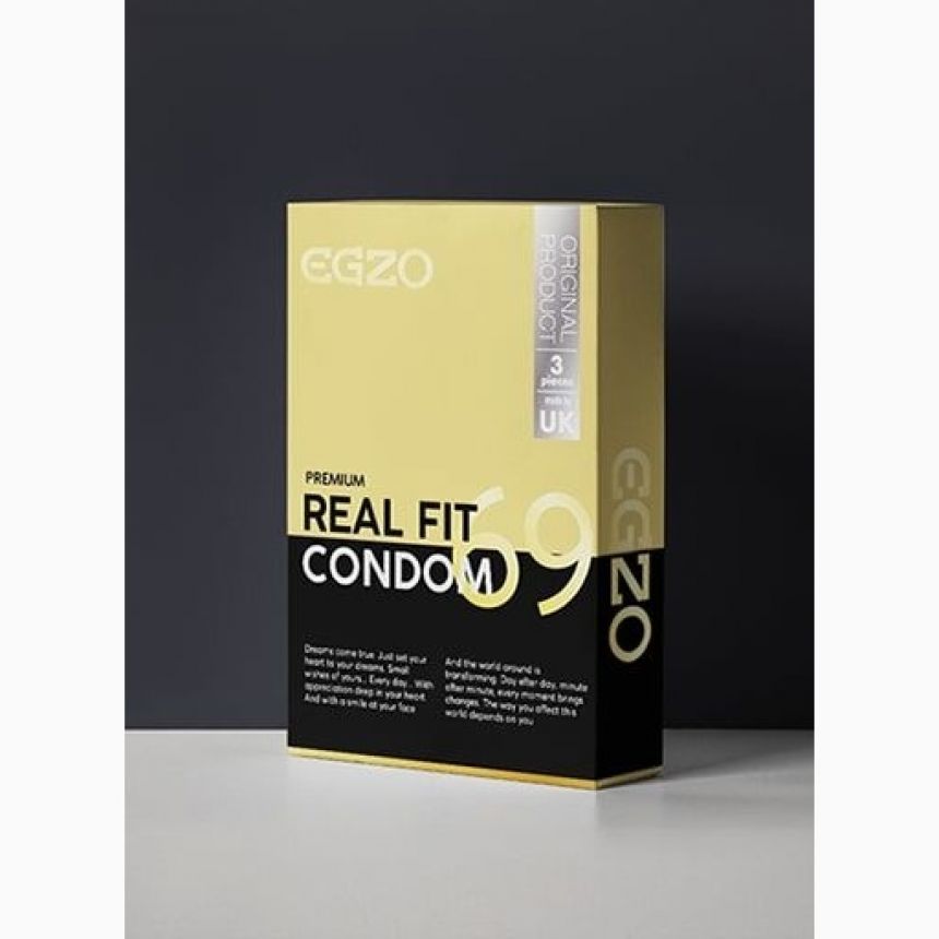 Плотнооблегающие презервативи EGZO Real fit (упаковка 3 шт) Плотнооблегающие презервативи EGZO Real fit (упаковка 3 шт)