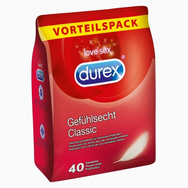 Презервативы - Durex Gefühlsecht, 40 шт.