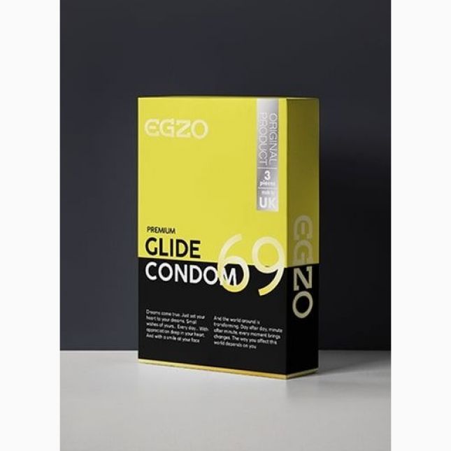 Презервативи в щедрому мастилі EGZO Glide (упаковка 3 шт)