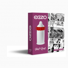 Насадка на член EGZO Hot Red (презерватив з вусиками)