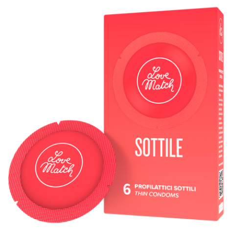 Презервативи - Sottile (Thin), 54 мм, 6 шт.
