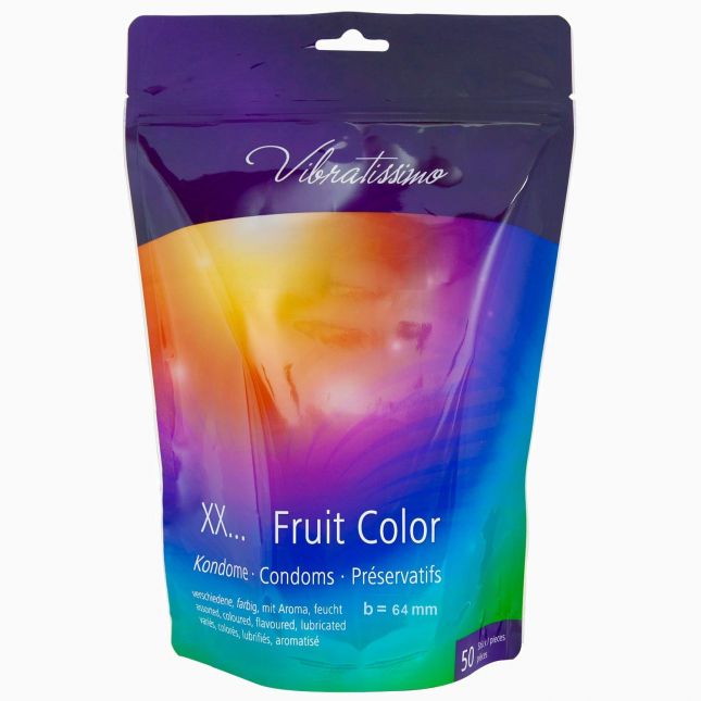 Презервативи - Vibratissimo XX...S Fruit Color, 49 мм, 50 шт.
