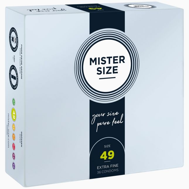 Презервативи Mister Size - pure feel - 49 (36 condoms), товщина 0,05 мм