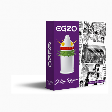Насадка на член EGZO Jolly Roger (презерватив з вусиками)