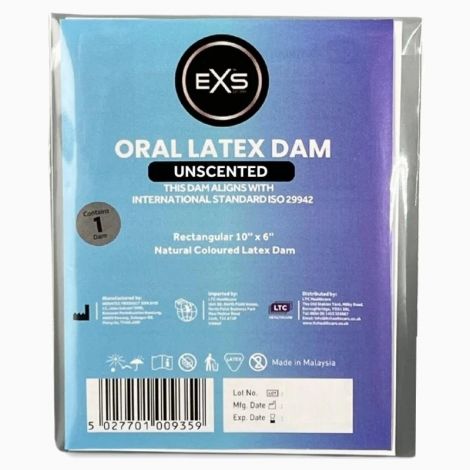 Латексна серветка для орального сексу - EXS Oral Latex Dam Uncented
