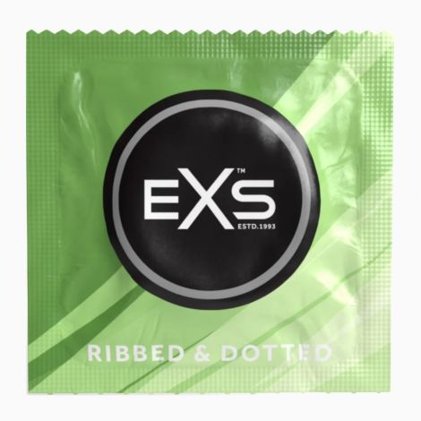 Презерватив - EXS Ribbed And Dotted Condom, 1 шт.