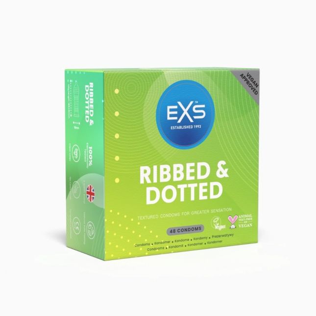 Презервативи - EXS Ribbed And Dotted, 48 шт.