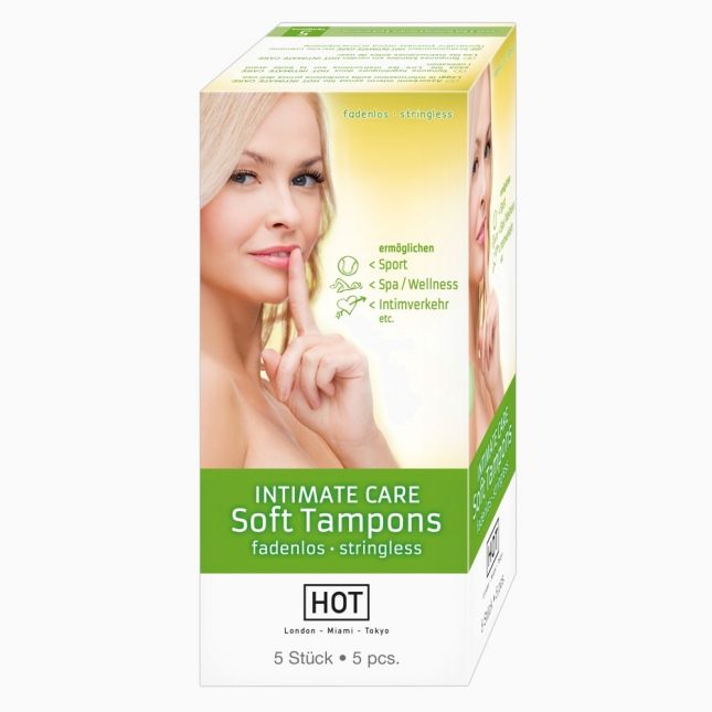 Тампони - HOT Intimate Care Soft Tampons, 5 шт.