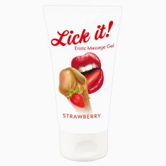 Масажний гель Lick It! Strawberry, 50 мл