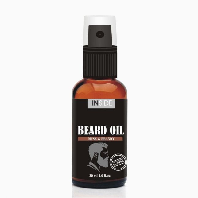Inside Beard Oil засіб для бороди з олією макадами і запахом Мускусу і Бренді 30 мл