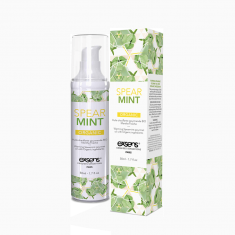 Масажна олія EXSENS Organic Spear Mint 50мл розігрівальна, без цукру, без парабенів, їстівна