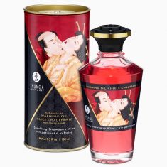 Масажна олійка - Shunga Aphrodisiac Warming Oil Sparkling Strawberry Wine, 100 мл