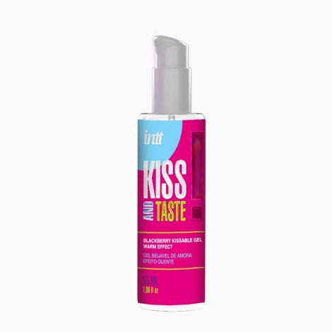 Массажный гель Intt KISS AND TASTE! Blackberry (55 мл) со вкусом ежевики, легкий согревающий эффект