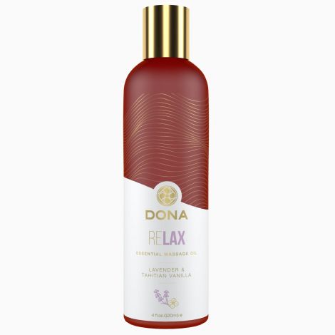 Распродажа! Натуральное массажное масло DONA Relax - Lavender&Tahitian Vanilla 120 мл годен до 10.21