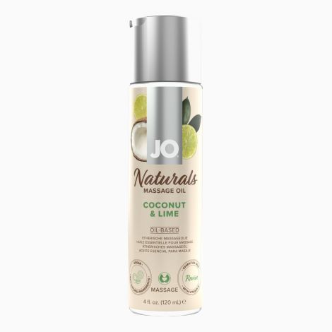 Масажна олія JO Naturals Massage Oil Coconut&Lime з натуральними ефірними оліями 120мл