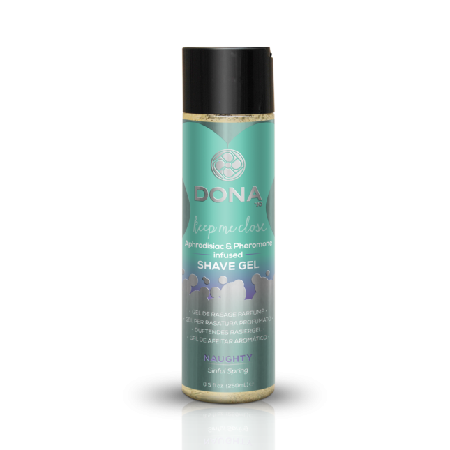 Гель для бритья DONA Intimate Shave Gel: Naughty Sinful Spring (250 мл) с феромонами и афродизиаками