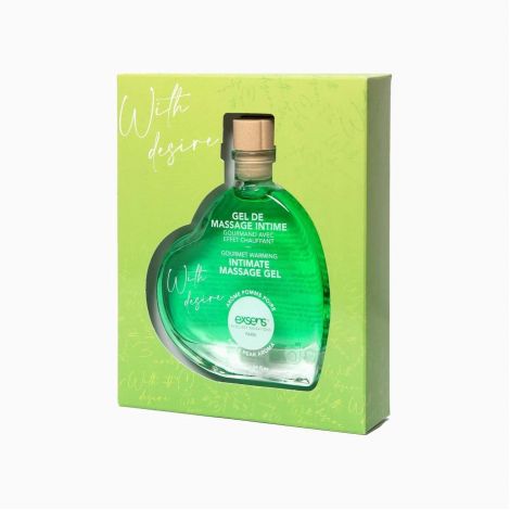 Масажний гель EXSENS With Desire Apple Pear 50 мл, розігрівальний, без цукру, їстівний