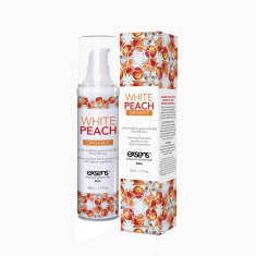 Масажна олія EXSENS Organic White Peach 50мл розігрівальна, без цукру, без парабенів, їстівна