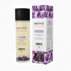 Масажна олія EXSENS Amethyst Sweet Almond (розслаблювальна, з аметистом) 100мл, натуральна
