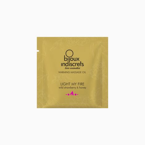 Пробник масажної олії Bijoux Indiscrets Light my Fire – Wild Strawberry & Honey (2 мл)