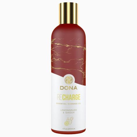 Распродажа! Натуральное массажное масло DONA Recharge - Lemongrass & Gingerl 120 мл (годен до 11.21)