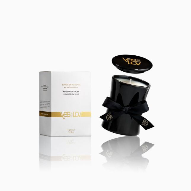 Массажная свеча YESforLOV MASSAGE CANDLE with titillating scent 120 г, пряный аромат, воск + масла