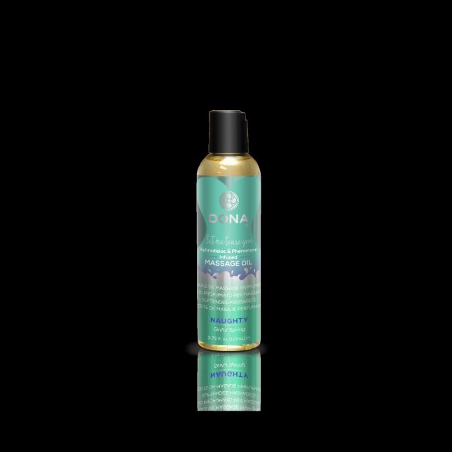 Масажна олія DONA Massage Oil NAUGHTY – SINFUL SPRING (110 мл) з феромонами та афродизіаками