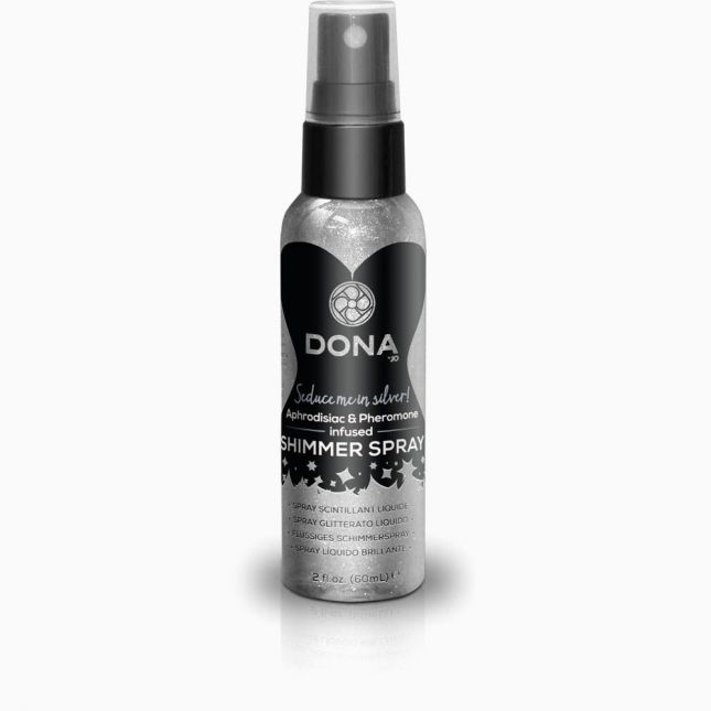 (SALE) Спрей для тела с блестками DONA Shimmer Spray Silver (60 мл)