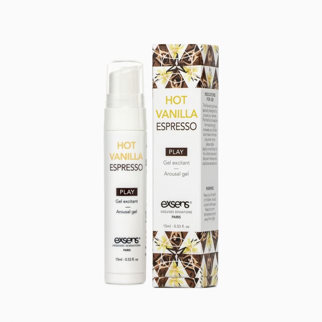 Распродажа! Стимулирующий гель EXSENS Kissable Hot Vanilla Espresso 15мл (срок годности 02.2021)
