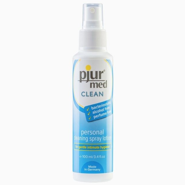 Очищувальний спрей pjur med CLEAN 100 мл для ніжної шкіри та іграшок, антибактеріальний