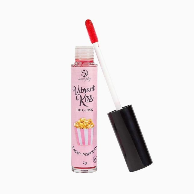 Блиск для губ з ефектом вібрації - Secret Play Sweet Popcorn Lip Gloss Vibrant Kiss