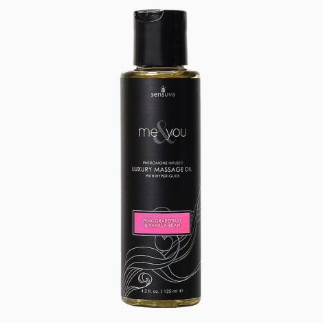 Массажное масло Sensuva - Me&You Pink Grapefruit & Vanilla Bean (125 мл) с феромонами