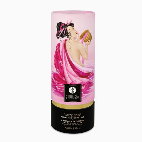 Пенящаяся соль для ванны Shunga Dead Sea salt Oriental Crystals — Rose Petal (500 г), Мертвого моря