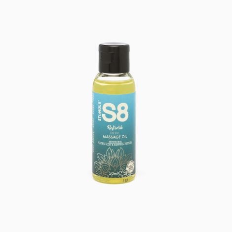 S8 Massage Oil масло для эротического массажа, 50 мл (французская слива и египетский хлопок)