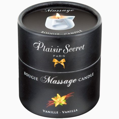 Масажна свічка - Plaisirs Secrets Vanilla, 80 мл