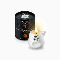 Массажная свеча Plaisirs Secrets Strawberry (80 мл) подарочная упаковка, керамический сосуд