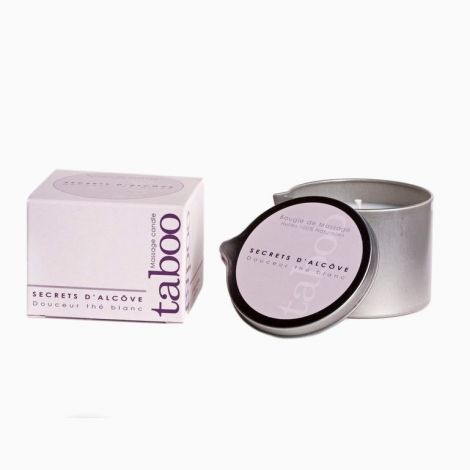 Масажна свічка - TABOO Secret d'Alcove White Tea, 160 г