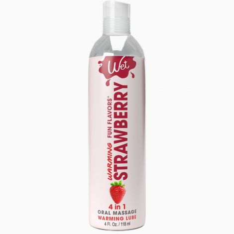 Розпродаж!!! Зігрівальний лубрикант Wet Warming Strawberry 4in1 118 мл (термін 06.07.2026)