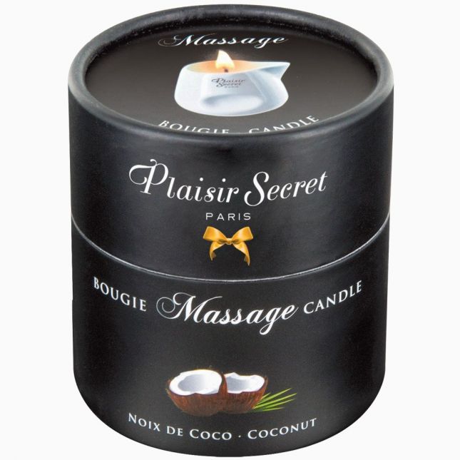 Массажная свеча - Plaisirs Secrets Massage Candle Coconut, 80 мл
