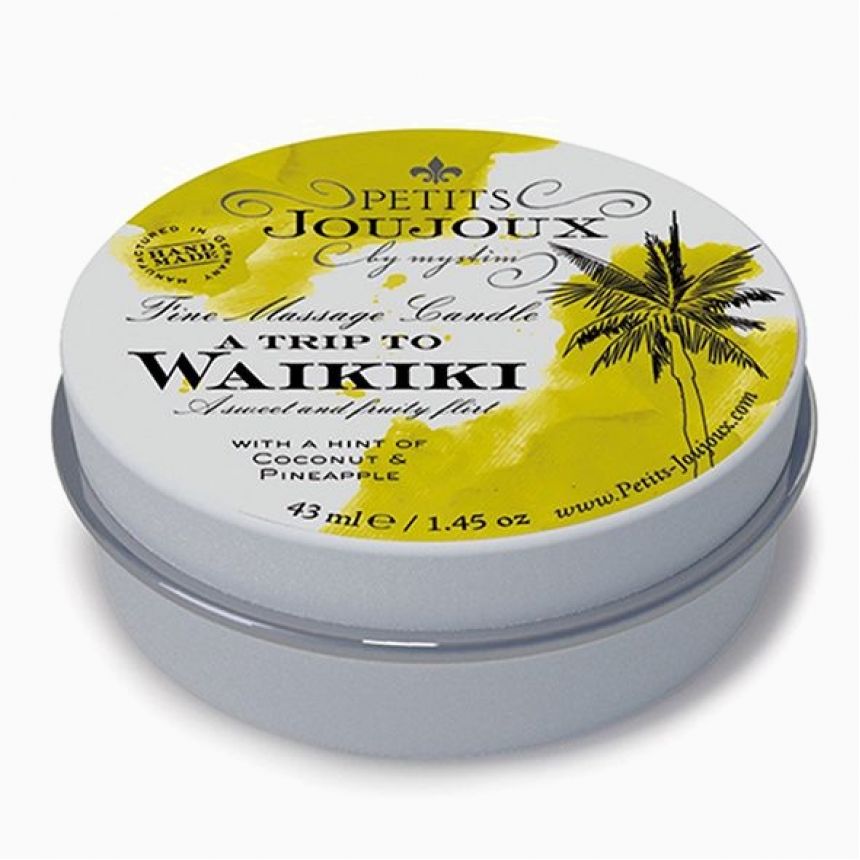 Масажна свічка Petits Joujoux - Waikiki Beach - Coconut and Pineapple (43 мл) з афродизіаками Масажна свічка Petits Joujoux - Waikiki Beach - Coconut and Pineapple (43 мл) з афродизіаками