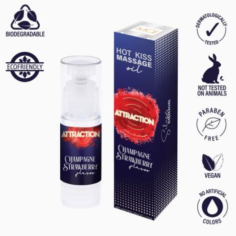 Масажна олія - MAI Attraction Massage Oil Champagne Strawberry, 50 мл