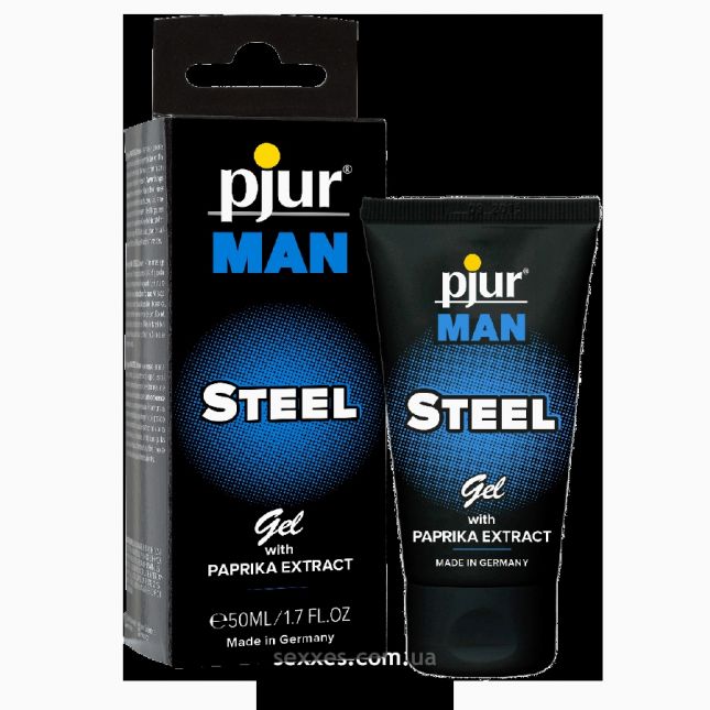 Гель для пеніса стимулювальний pjur MAN Steel Gel 50 ml з екстрактом паприки та ментолом