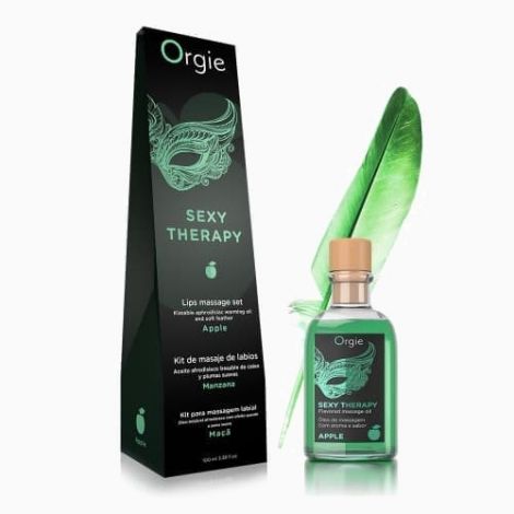 Orgie Lips Massage Kit Apple - масажна олія яблуко, 100 мл