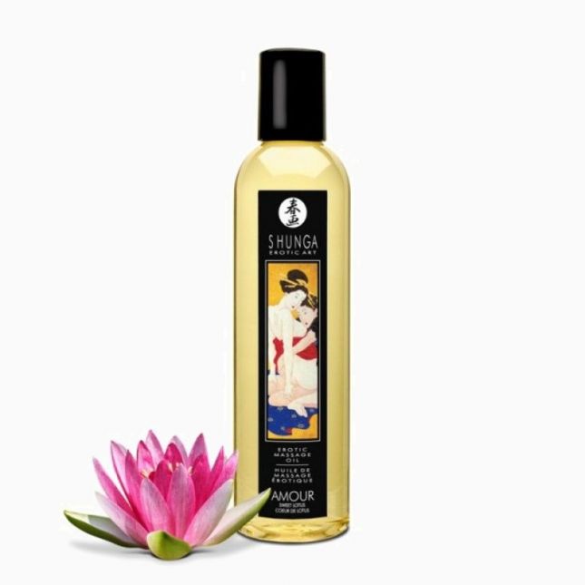 Масажна олія Shunga Amour - Sweet Lotus (250 мл)