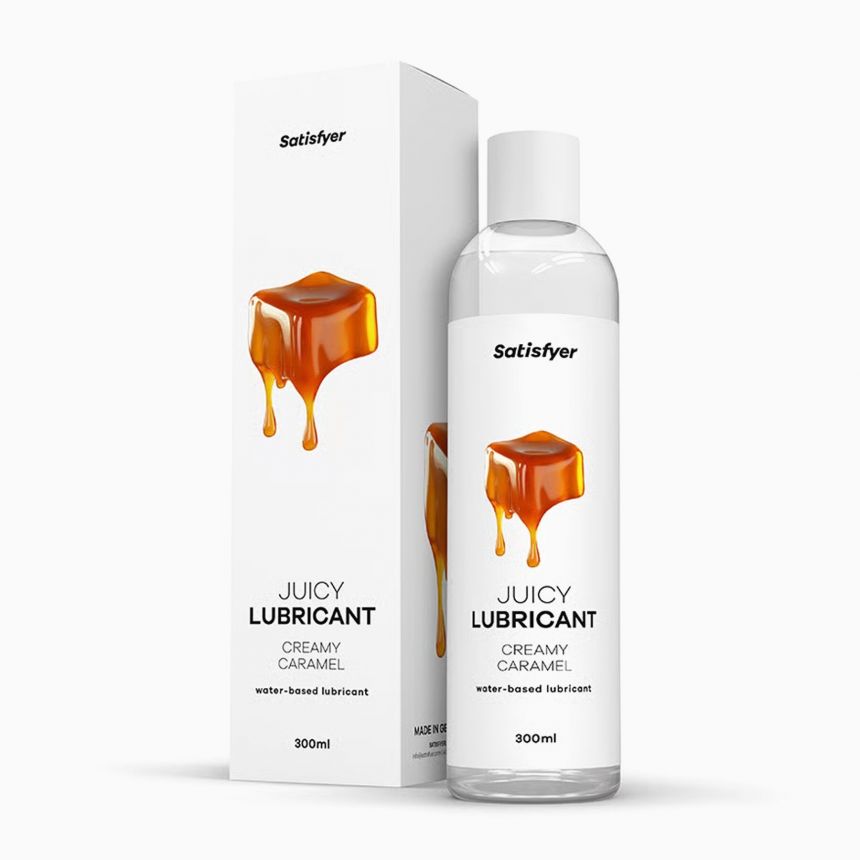 Лубрикант на водной основе Satisfyer Juicy Lubricant Creamy Caramel 300 мл (мятая упаковка!!!) Лубрикант на водной основе Satisfyer Juicy Lubricant Creamy Caramel 300 мл (мятая упаковка!!!)