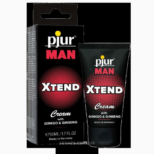 Крем для пеніса стимулювальний pjur MAN Xtend Cream 50 ml, з екстрактом гінкго та женьшеню