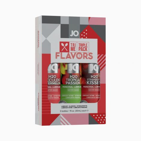 Набор JO Tri-Me Triple Pack — Flavors (3×30 мл) три разных вкуса оральных смазок