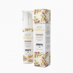Масажна олія EXSENS Hot Vanilla 50мл розігріває, без цукру, без парабенів, їстівна