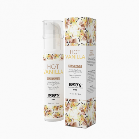 Массажное масло EXSENS Hot Vanilla 50мл разогревающее, без сахара, без парабенов, съедобное